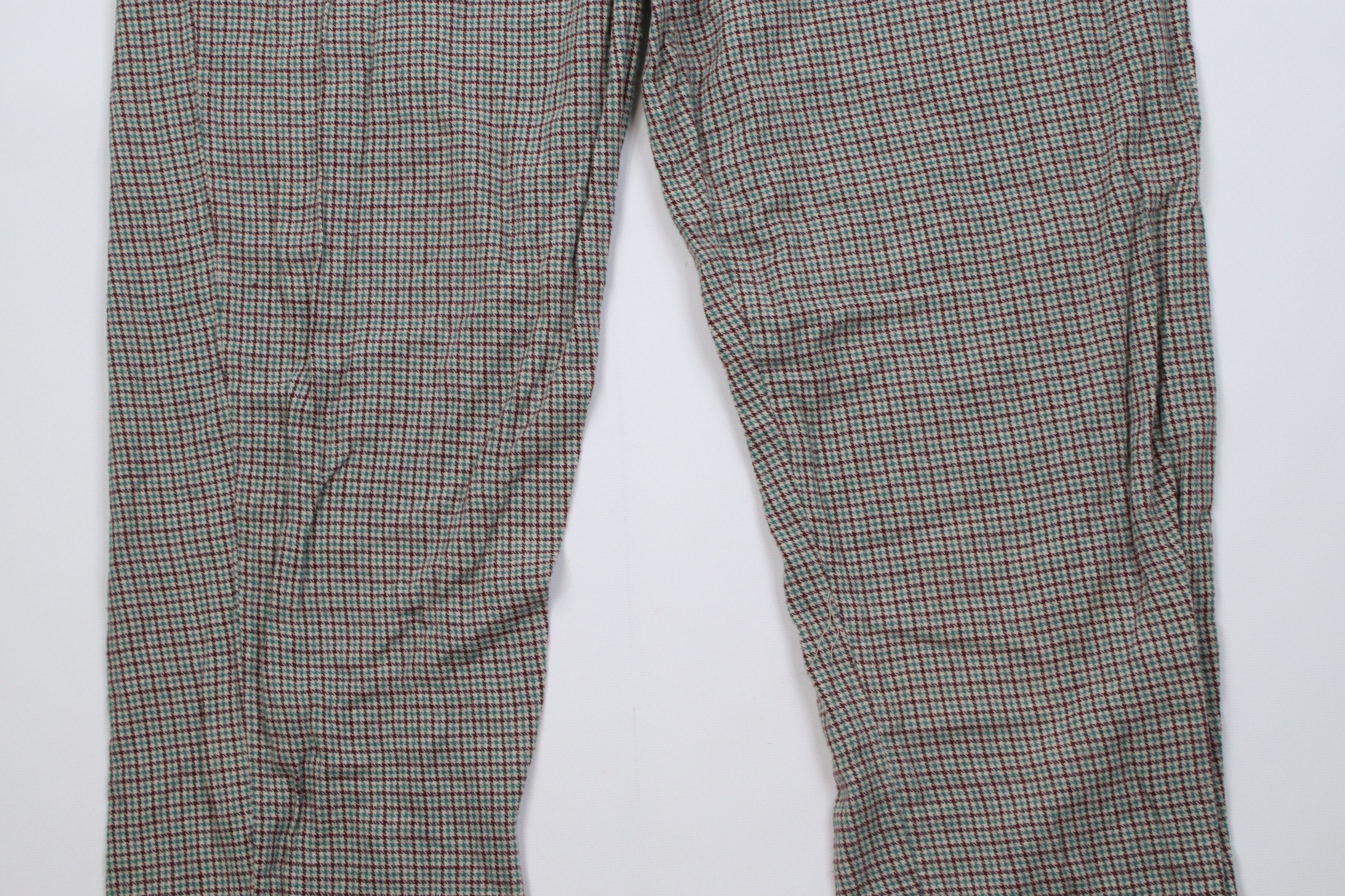 Vintage Vintage 90s Streetwear Houndstooth Flannel Pajamas Pants Size US 34 / EU 50 - 3 Thumbnail