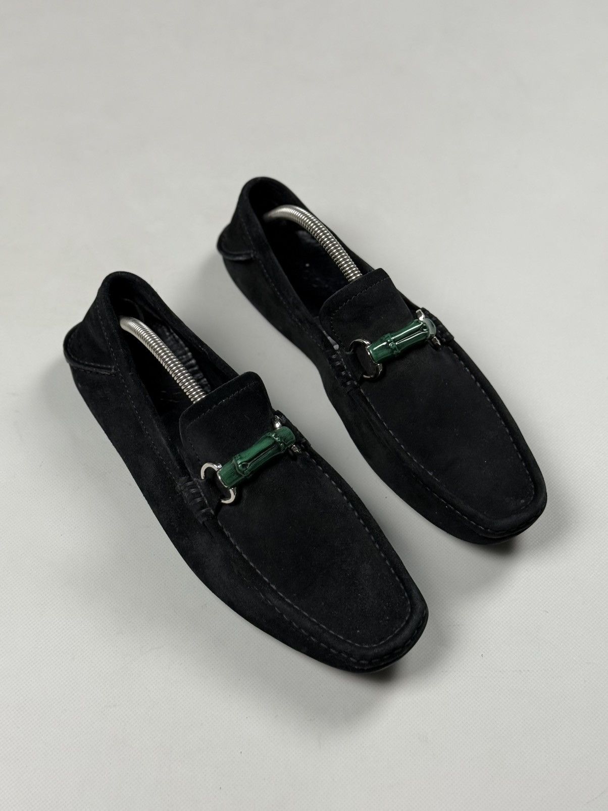 Gucci Gucci Bamboo Horsebit Suede Classic Formal Loafers Shoes Size US 8.5 / EU 41-42 - 2 Thumbnail