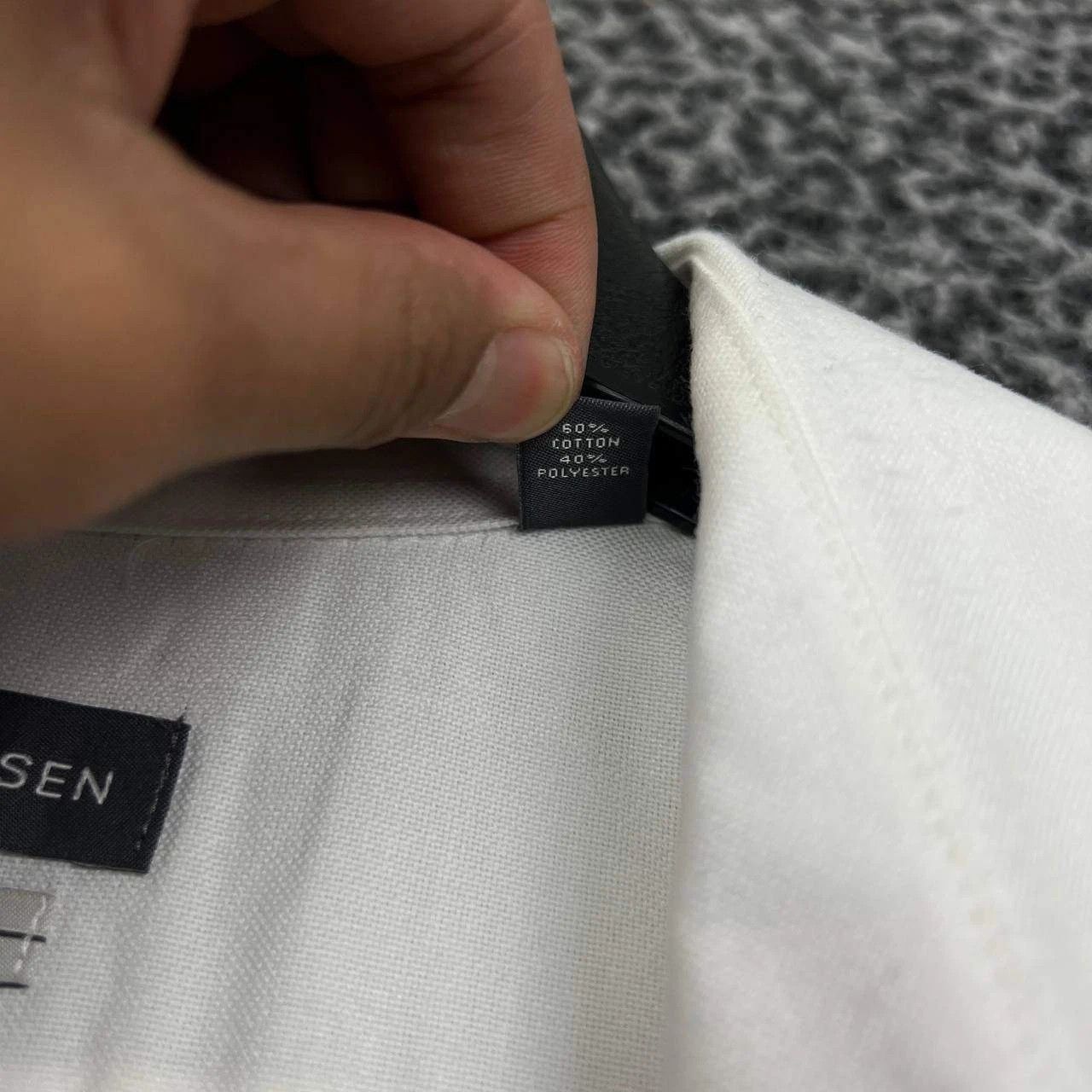 Van Heusen Van Heusen Button Up Shirt Men 17 1/2-18 XL White Collared Size US XL / EU 56 / 4 - 4 Thumbnail