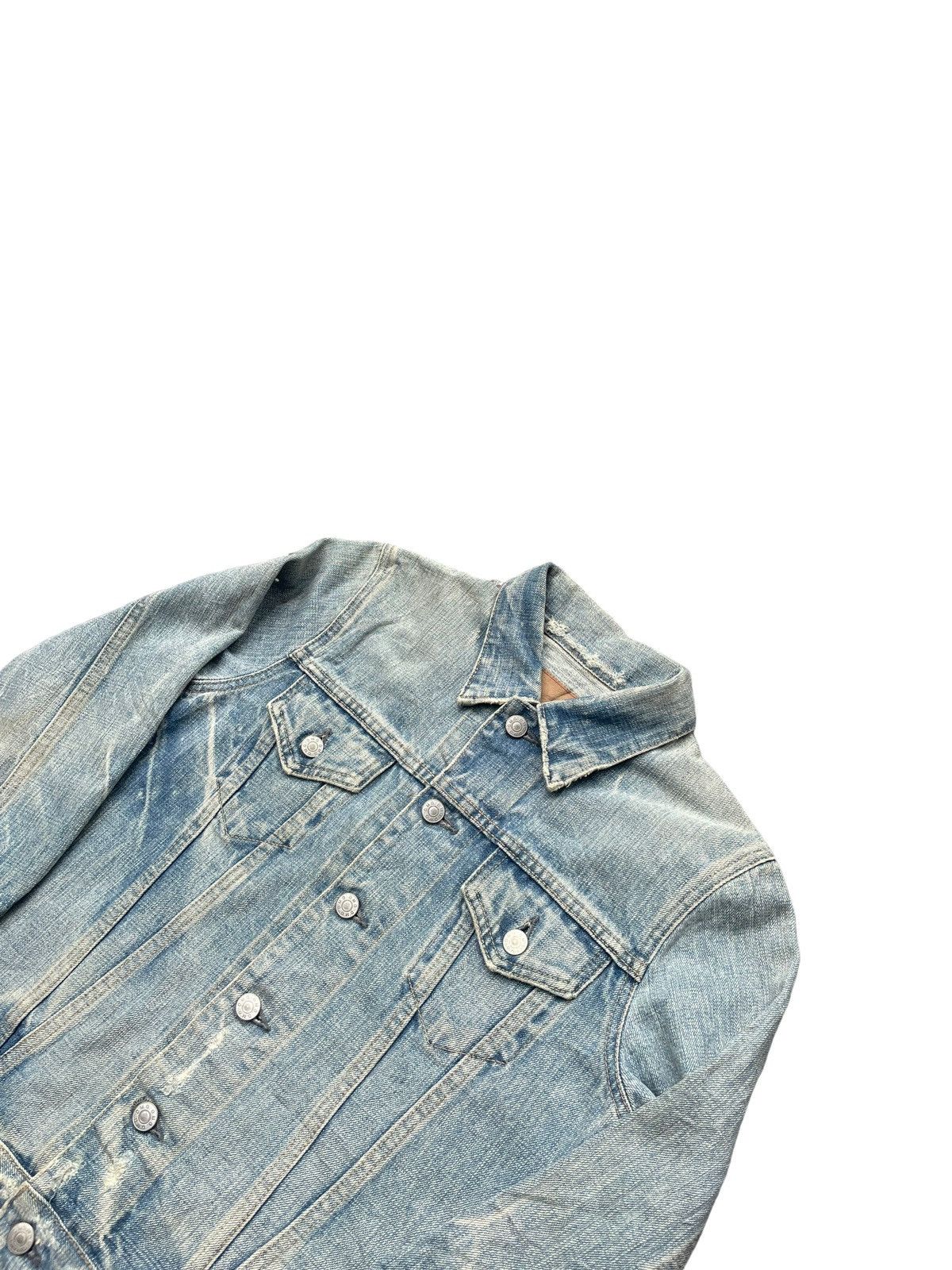 Japanese Brand Vintage DMG Denim Distressed Jacket Size S / US 4 / IT 40 - 2 Thumbnail