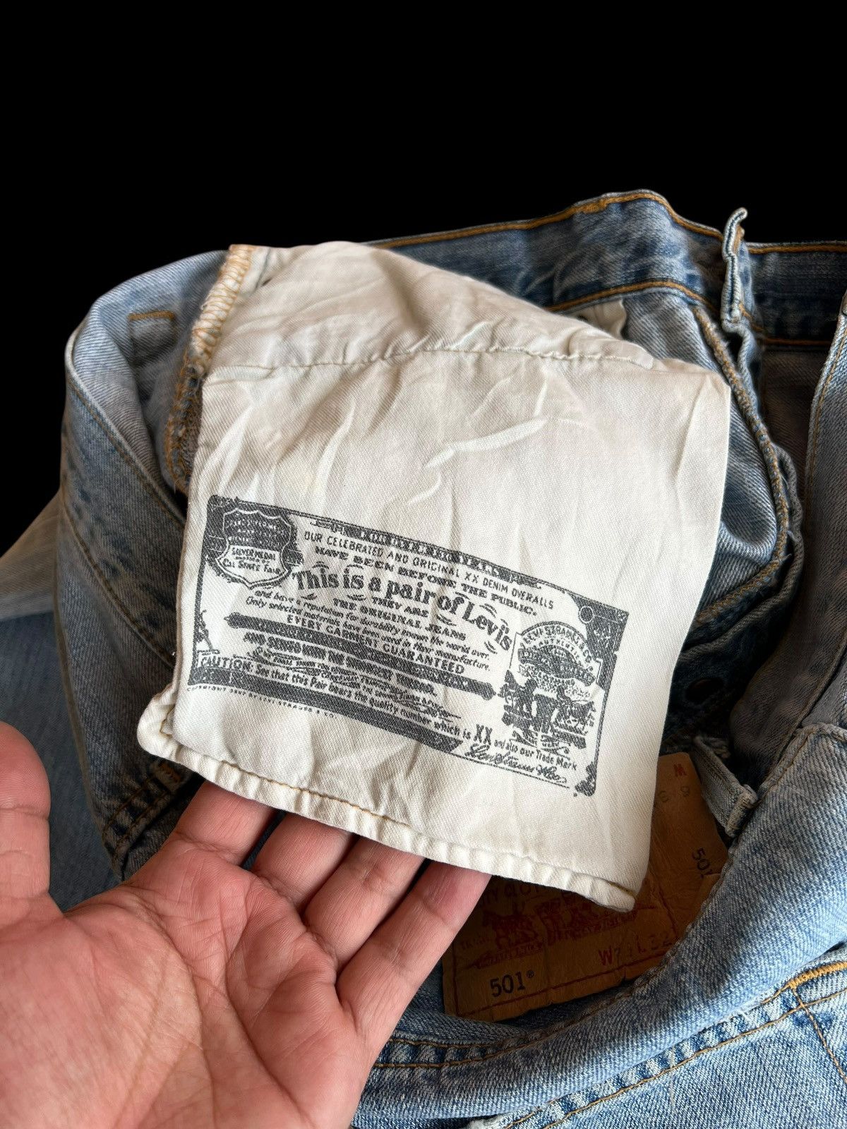 Levi's Vintage Levis 501 Nice Faded Distress Jean Size US 33 - 15 Thumbnail