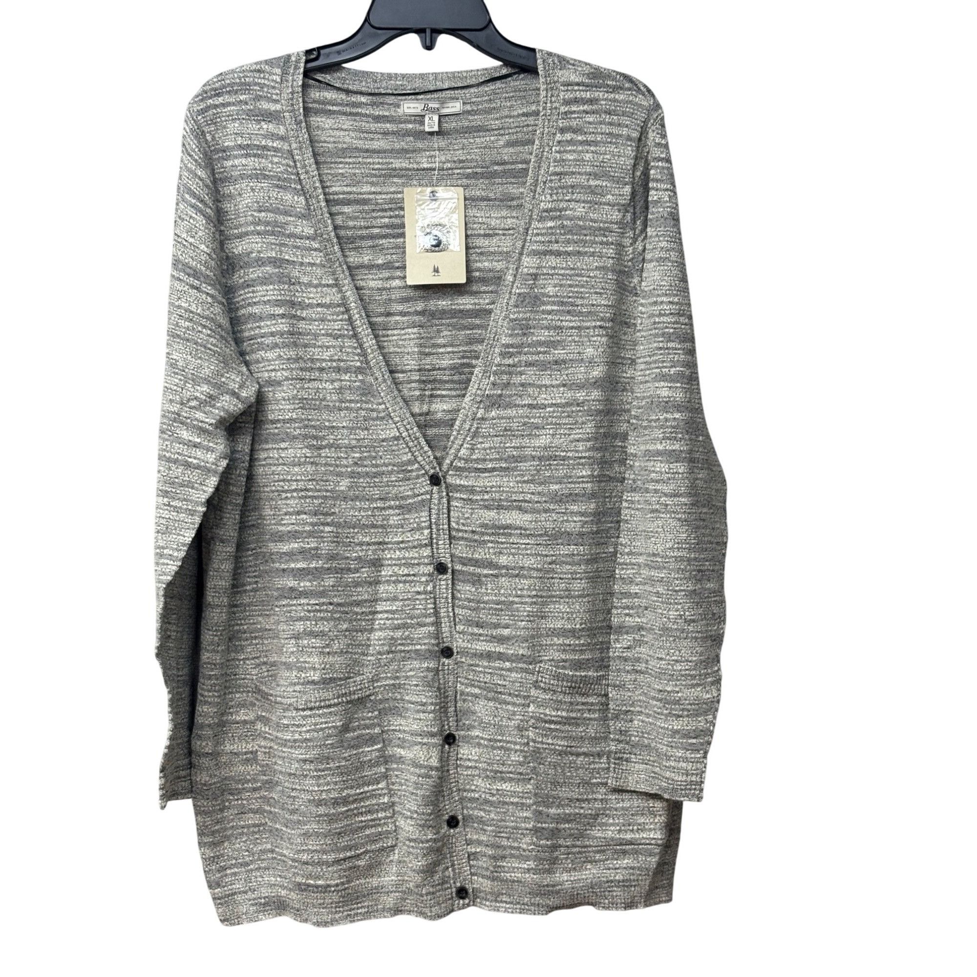 G.H. Bass & Co. G.H. Bass & Co. Long-Sleeve Button-Down Cardigan, Heather Gr Size XL / US 12-14 / IT 48-50 - 9 Thumbnail