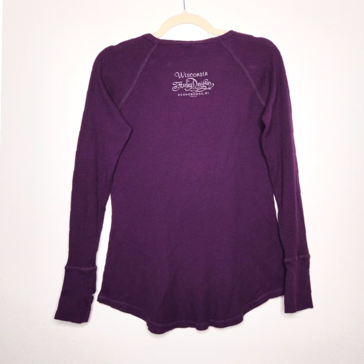Harley Davidson VINTAGE Harley Davidson Beaded Thermal Long Sleeve Purple Womens T-Shirt L Adult Womens Biker 90s Y2K Size L / US 10 / IT 46 - 7 Thumbnail