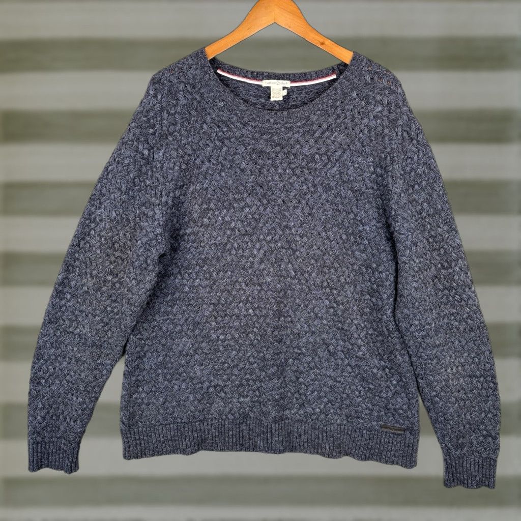 Carbon2Cobalt Carbon 2 Cobalt Sweater Mens Large Blue Crewneck Knit Cotton Pullover Knit Open-Knit All Seasons Classic Outdoor Preppy Man Apparel Size US L / EU 52-54 / 3 - 1 Thumbnail