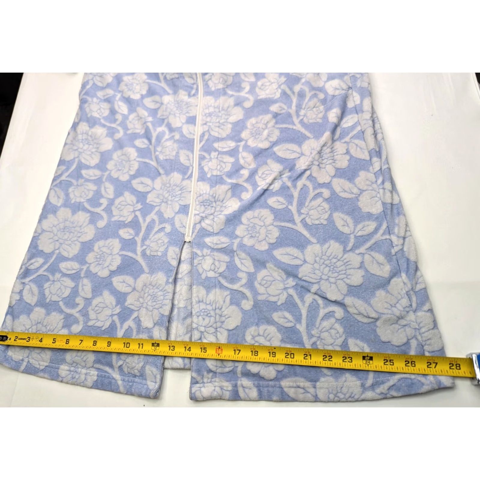 Charter Club Charter Club Robe Women L Blue Floral Full Zip Fleece Kimono Christmas Holiday Pattern Size ONE SIZE - 6 Thumbnail