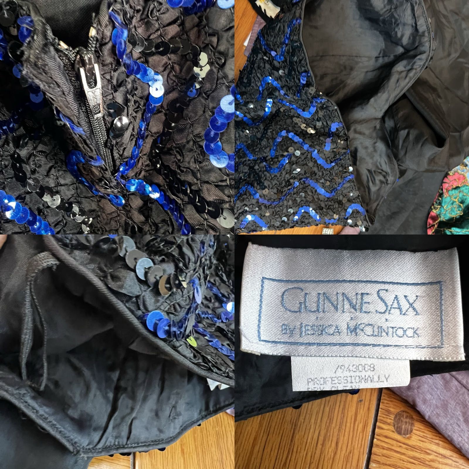 Vintage VINTAGE Gunne Sax Dress Ball Gown Strapless Sequin Knee Length Party Cocktail 80’s Holiday Blue Size 10 Womens Size L / US 10 / IT 46 - 8 Thumbnail