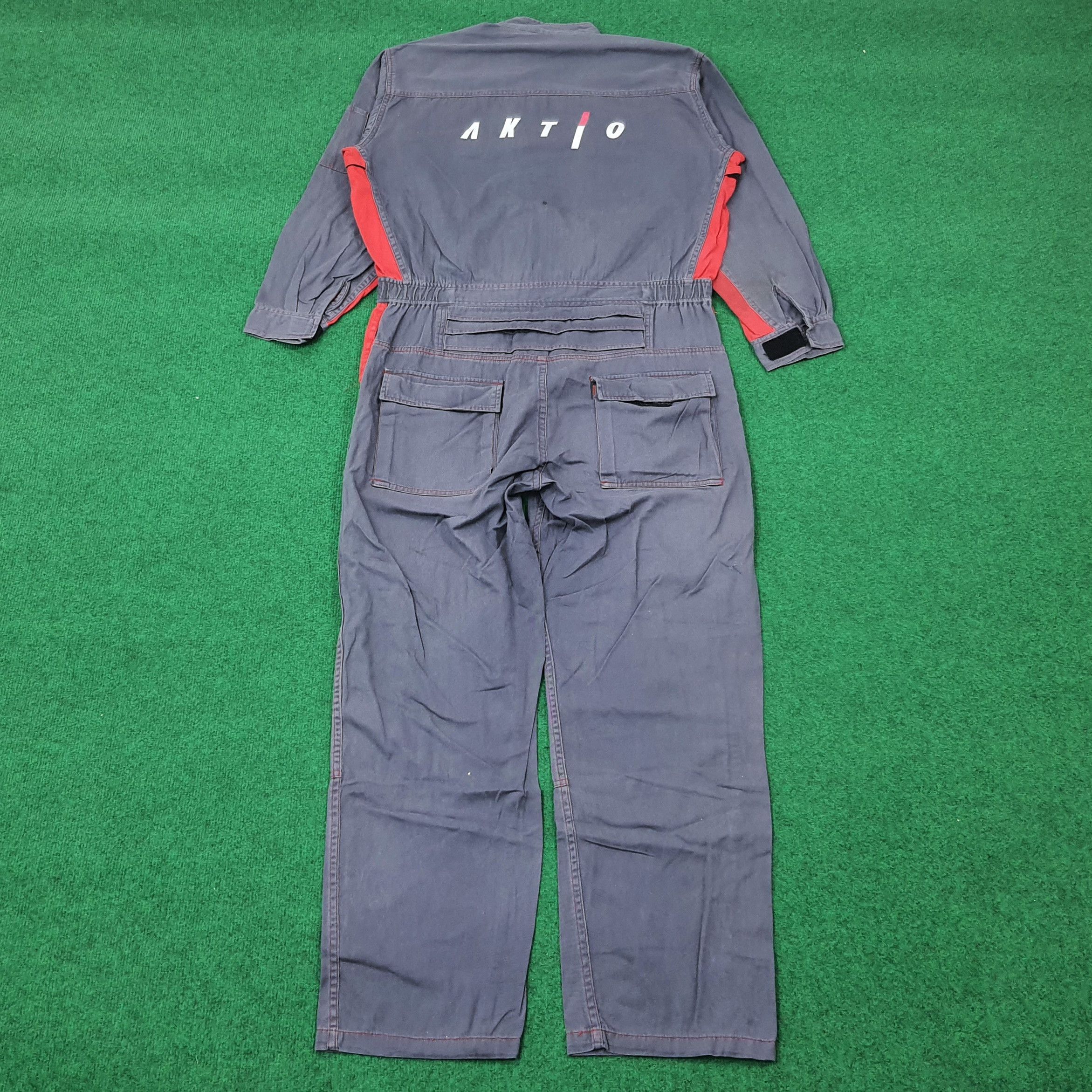 Japanese Brand × Vintage Vintage AKTIO Japanese Workwear Brand Coverall C215N4 Size US M / EU 48-50 / 2 - 2 Thumbnail