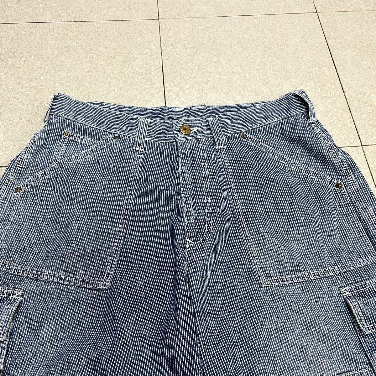 Dogtown × Japanese Brand × Vintage Vintage Dogman Hickory Cargo Baggy Pants Size US 32 / EU 48 - 4 Thumbnail