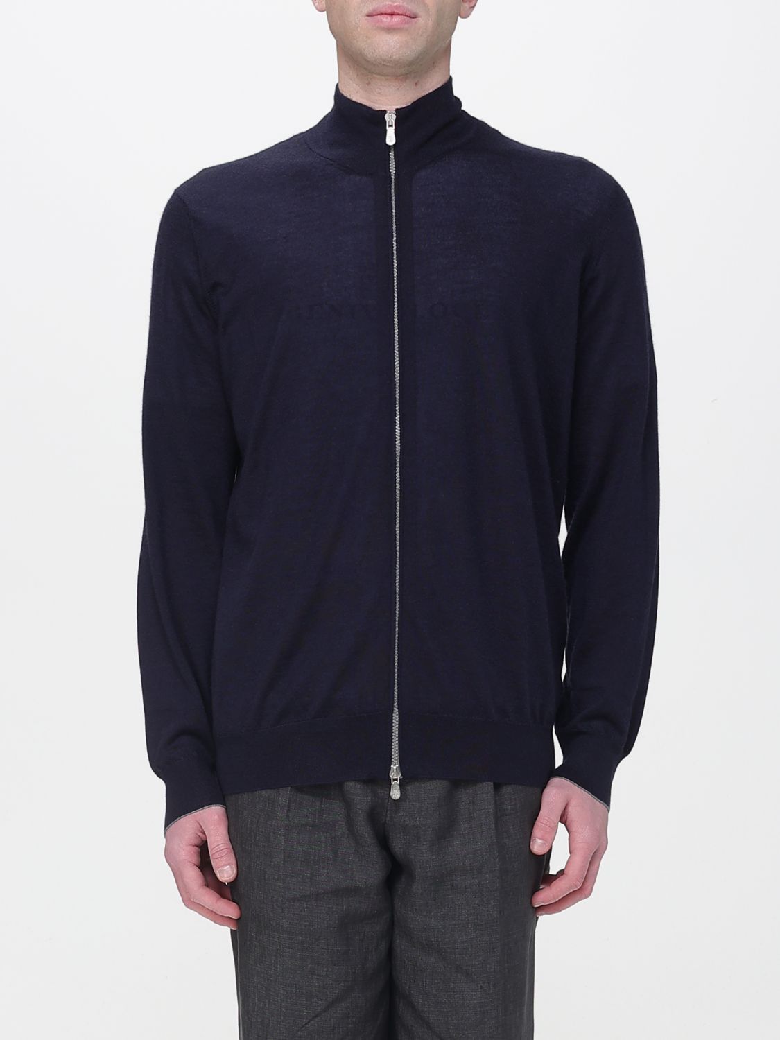 Brunello Cucinelli Brunello Cucinelli Sweater Men Navy Size US XXL / EU 58 / 5 - 1 Thumbnail