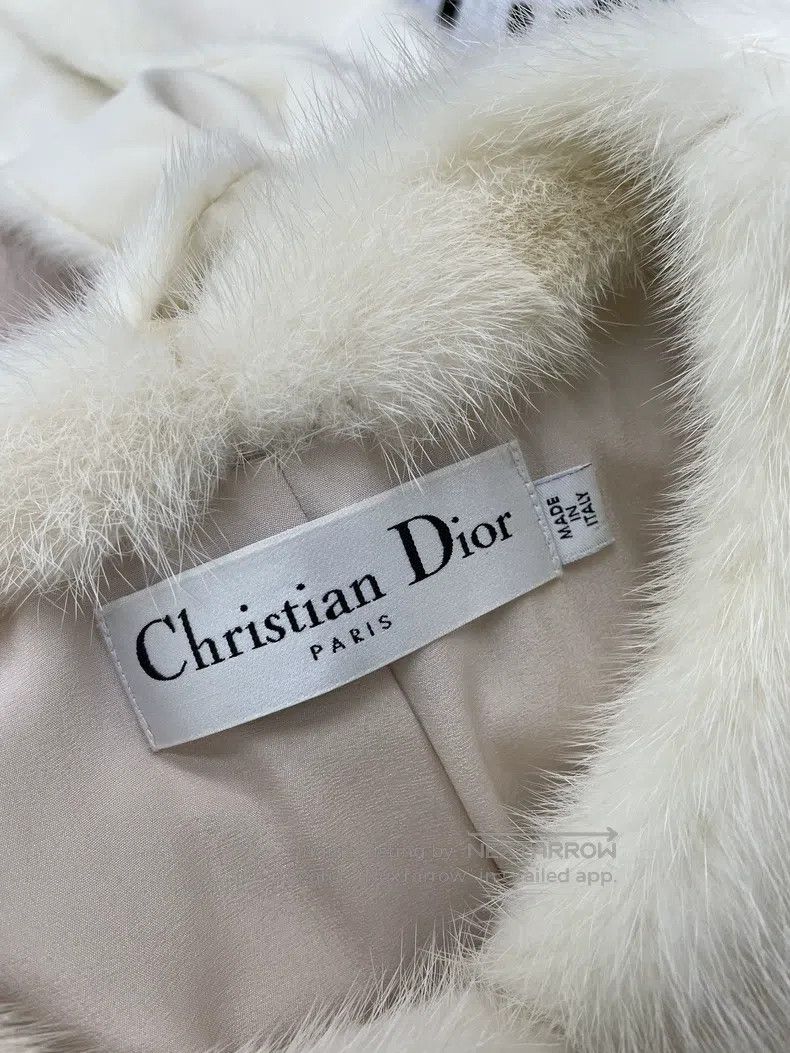 Dior Colour-blocked mink fur coat