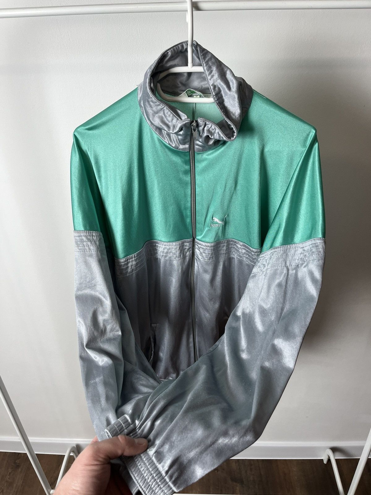 Puma × Vintage Vintage 90’s Puma Sport Long Sleeve Track Full Zip Jacket Size US S / EU 44-46 / 1 - 10 Thumbnail