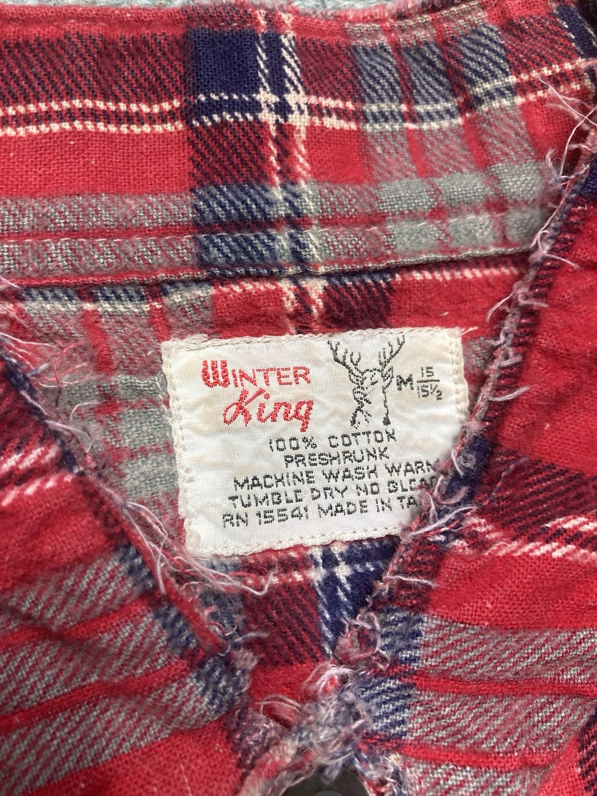 Vintage 60s winter king flannel shirt chopped farm brushed cotton M Size US M / EU 48-50 / 2 - 5 Thumbnail