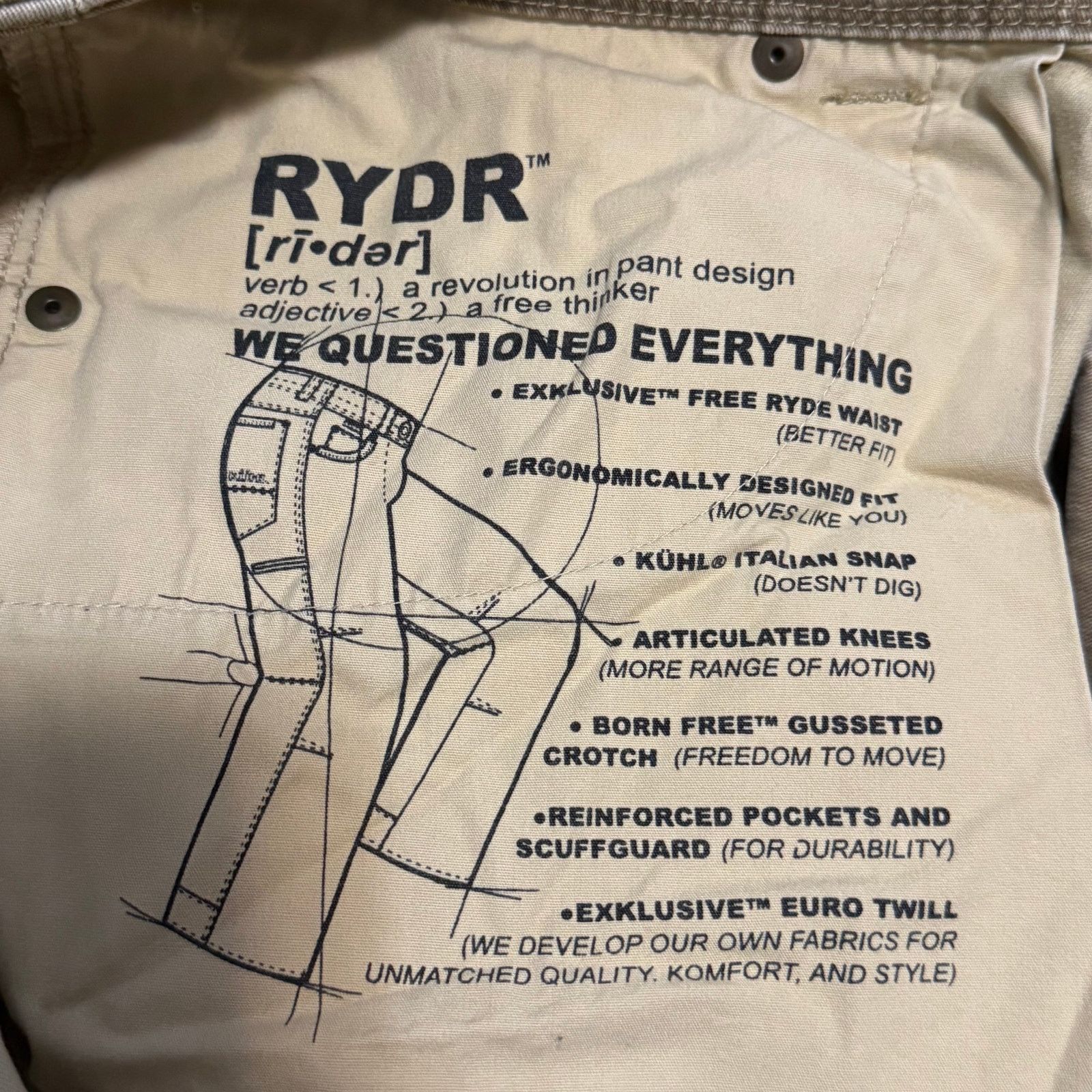 Kuhl Kuhl Mens Rydr Hiking Pants Size 38x32 Khaki/Tan Outdoors Size US 38 / EU 54 - 7 Thumbnail