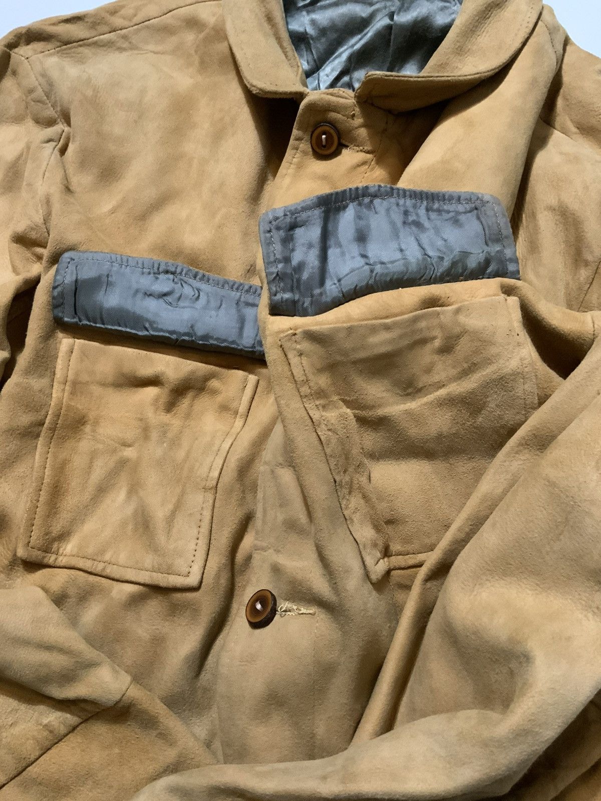 Vintage Vintage 50s 60s Kurland Star Dupont Suede Leather Jacket Size US M / EU 48-50 / 2 - 9 Thumbnail
