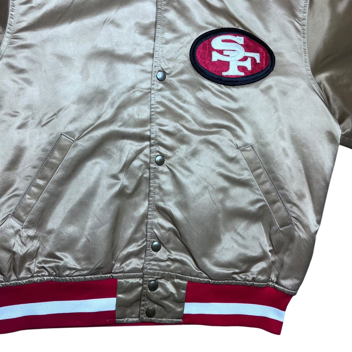 Starter 1990s NFL San Francisco 49ers Starter Spell Out Satin Jacket Size US M / EU 48-50 / 2 - 8 Thumbnail