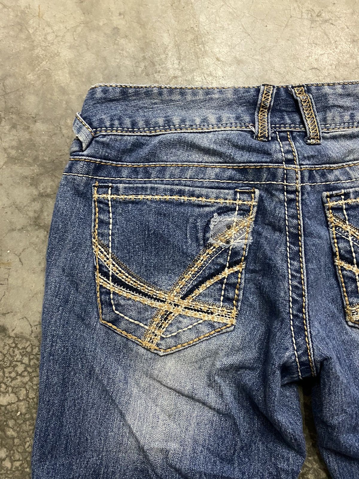 Hysteric Glamour × If Six Was Nine × Japanese Brand Flare Jeans Twentyone Blue Wash Stretch Jeans Size 27" / US 4 / IT 40 - 13 Thumbnail