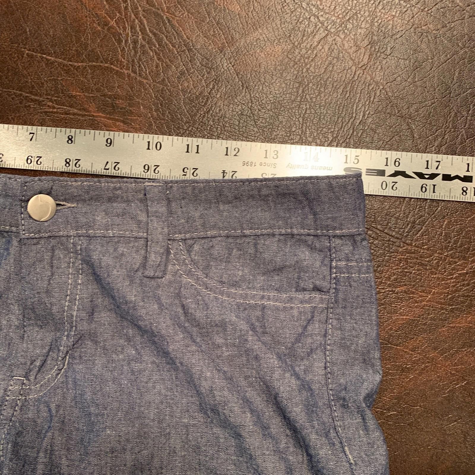 Designer Joes Jeans Chambray Wide Leg Trouser Pants Sz 30x30 (372) Size 26" / US 2 / IT 38 - 7 Thumbnail