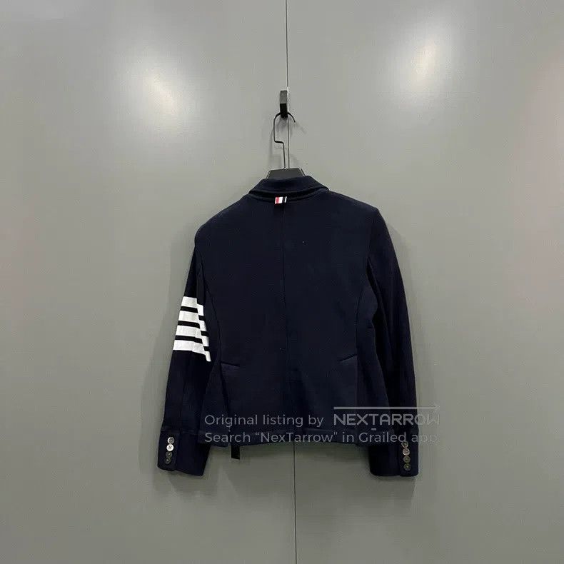 Thom Browne Thom Browne Dark Blue Four-stripe Jacket Size US XS / EU 42 / 0 - 3 Thumbnail