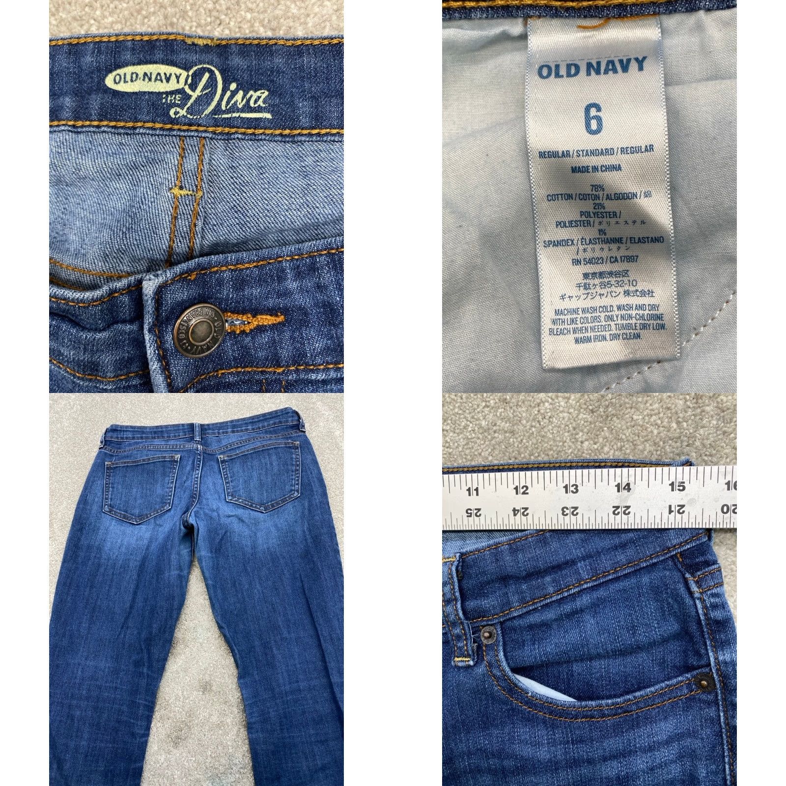 Old Navy Old Navy Jeans Women's 30 Blue Denim Skinny Stretch The Diva Jeans Regular 5-Pocket Size 30" / US 8 / IT 44 - 8 Thumbnail