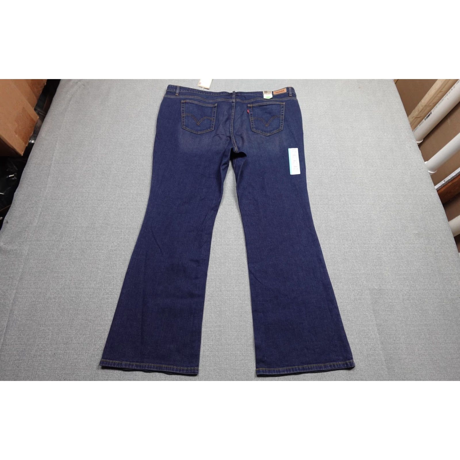 Levi's Levi's 590 Boot Cut Jeans Womens 24W Long Blue Dark Wash High Rise Denim NWT Size 42" / US 20 - 5 Thumbnail