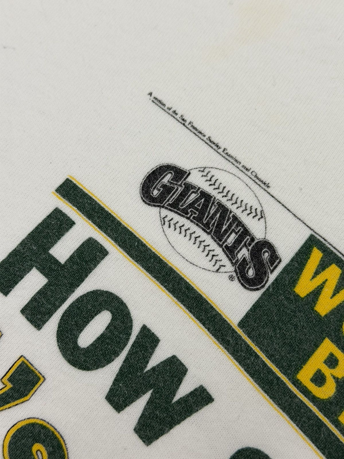 MLB Vintage 1989 Oakland Athletics World Series Newspaper Tee L Size US L / EU 52-54 / 3 - 6 Thumbnail