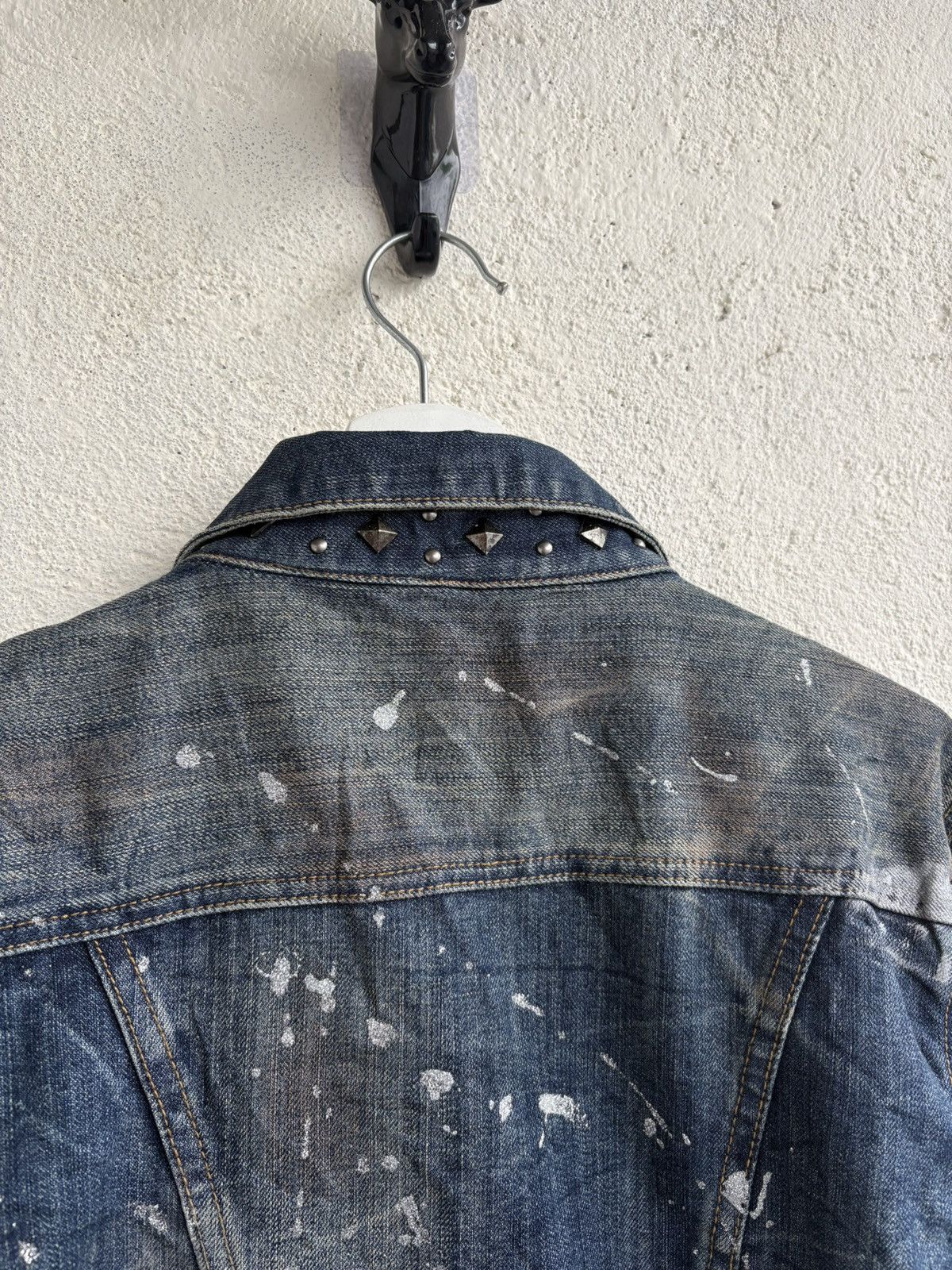 Helmut Lang 2000s studet japan denim jacket helmutlamg maison style Size US XS / EU 42 / 0 - 10 Thumbnail