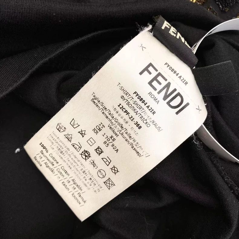 Fendi Fendi Golden sequin letter logo round neck short sleeves Size US XS / EU 42 / 0 - 4 Thumbnail
