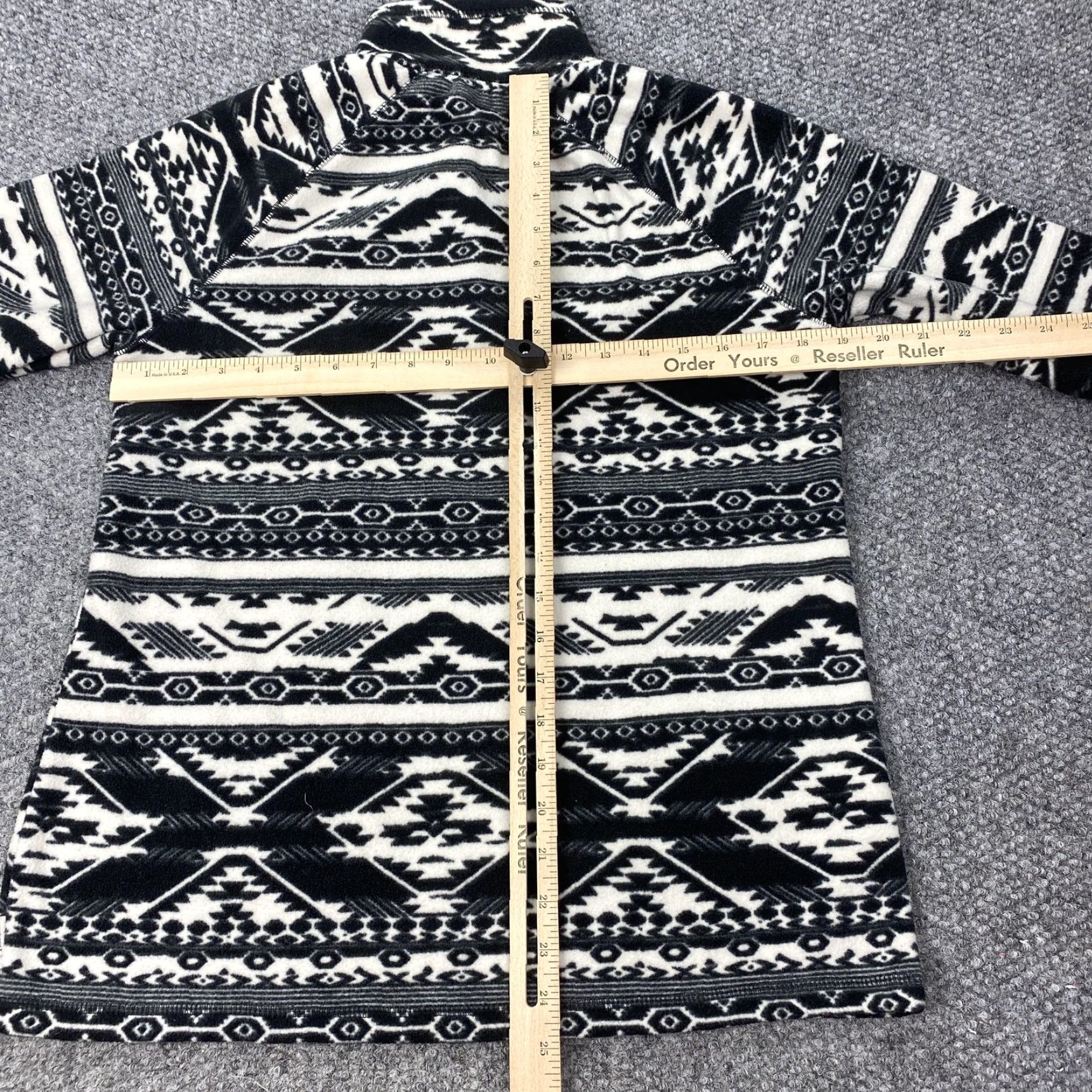 Eddie Bauer Eddie Bauer Pullover Womens Medium Black White Fleece Aztec Pattern 1/4 Zip Outdoors Sweatshirt Shirt Size M / US 6-8 / IT 42-44 - 6 Thumbnail
