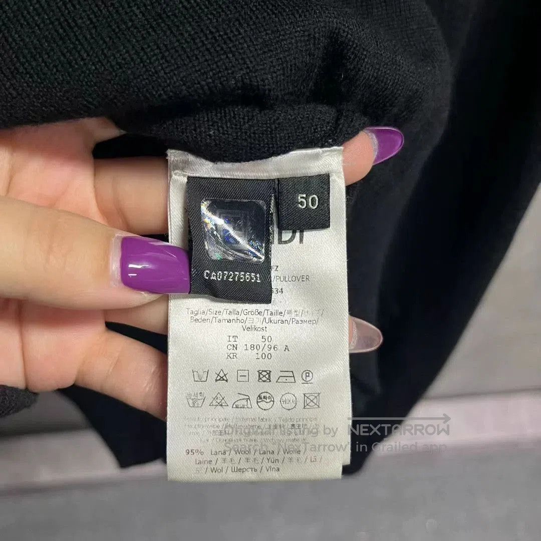 Fendi fendi black logo crewneck sweater for sale. Size US L / EU 52-54 / 3 - 4 Thumbnail