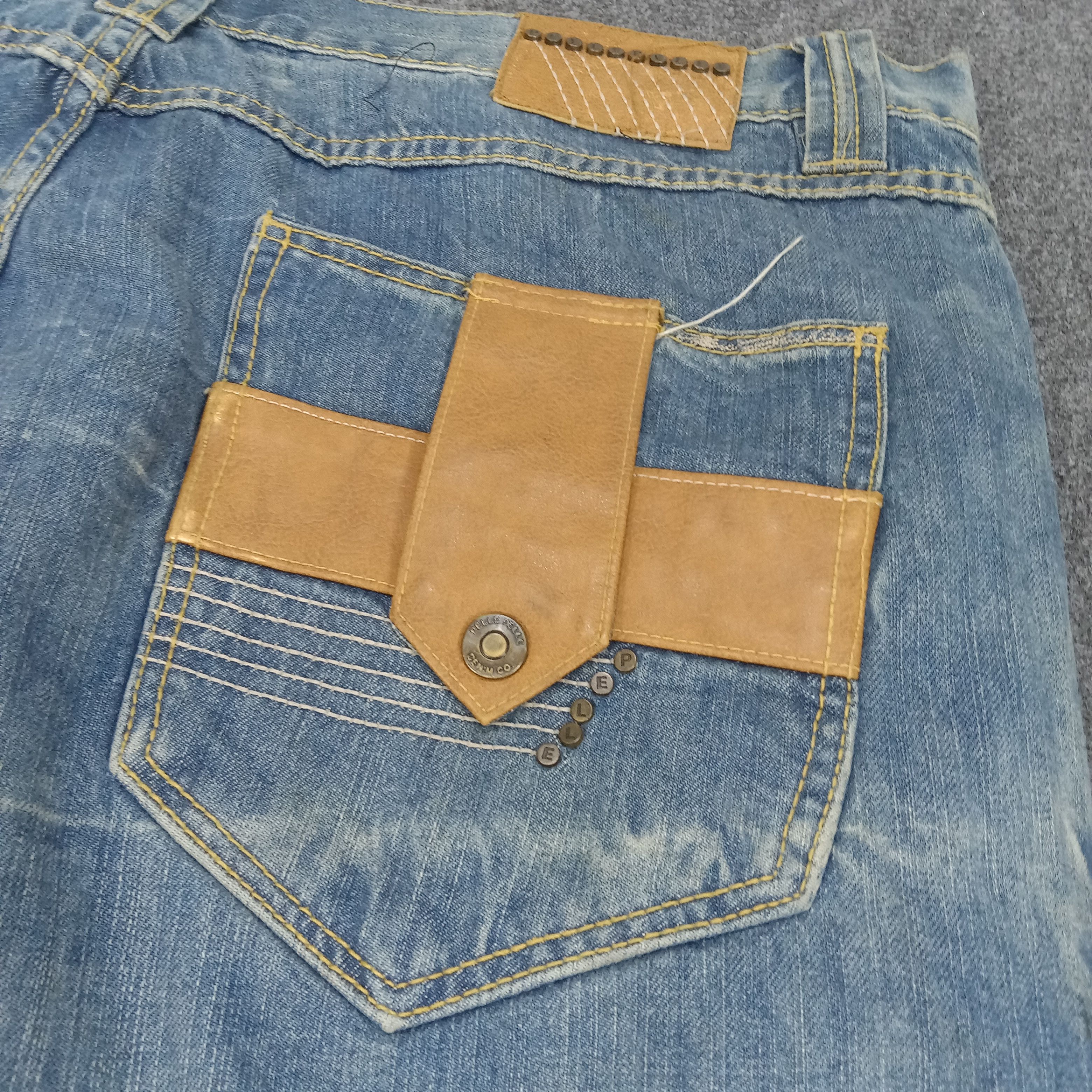 Pelle Pelle × Vintage Pelle Pelle Premium Pocket Designs Denim Jeans Size US 42 / EU 58 - 3 Thumbnail