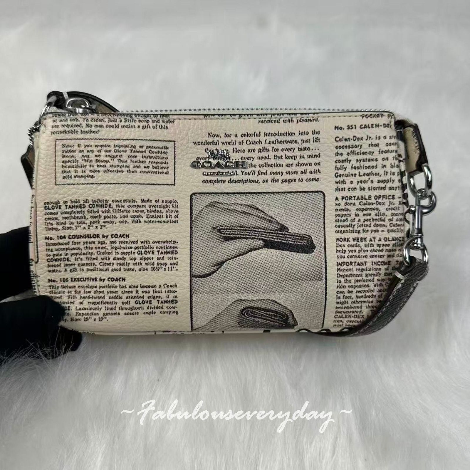 Coach Coach Nolita 19 Newspaper Pt Wristlet Shoulder Leather Chalk Size ONE SIZE - 3 Thumbnail