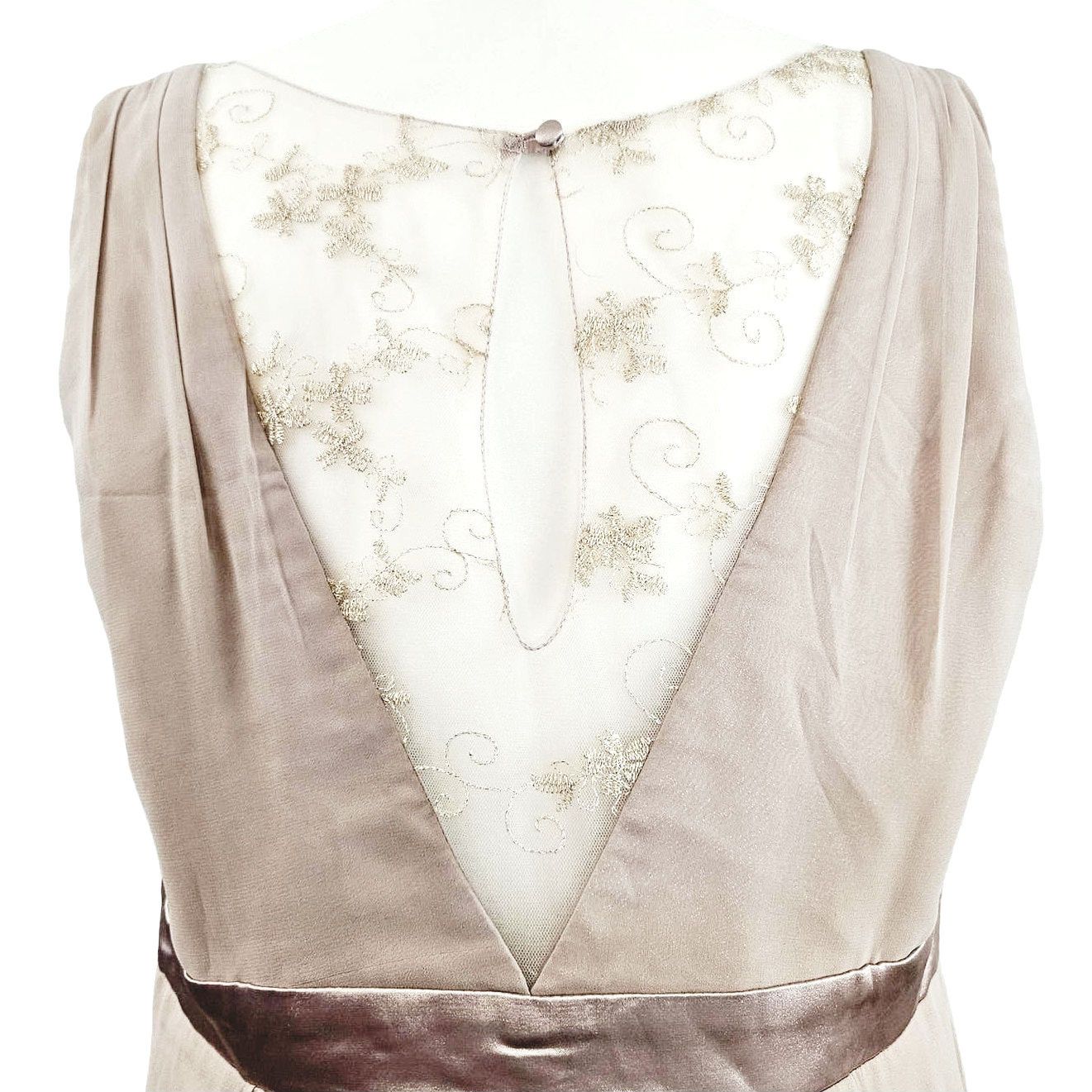 Other Alisa Pan Rhinestone Satin Waist Dress Sz. 14 Champagne Size XL / US 12-14 / IT 48-50 - 6 Thumbnail