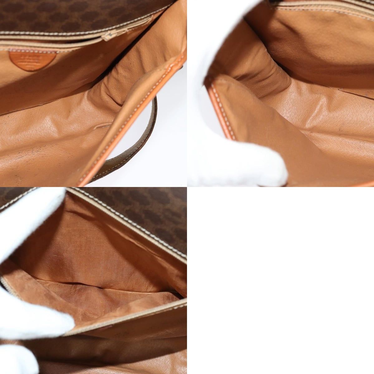 Celine CELINE Macadam Canvas Shoulder Bag Pvc Leather Brown Gold Size ONE SIZE - 12 Thumbnail