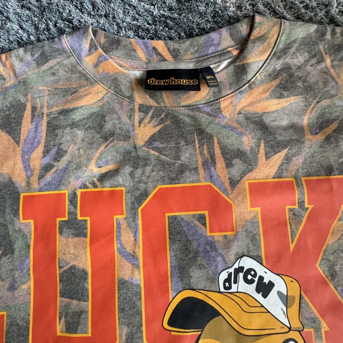Drew House Drew House Lucky Boxy SS Tee, Camo- M/L Size US L / EU 52-54 / 3 - 3 Thumbnail