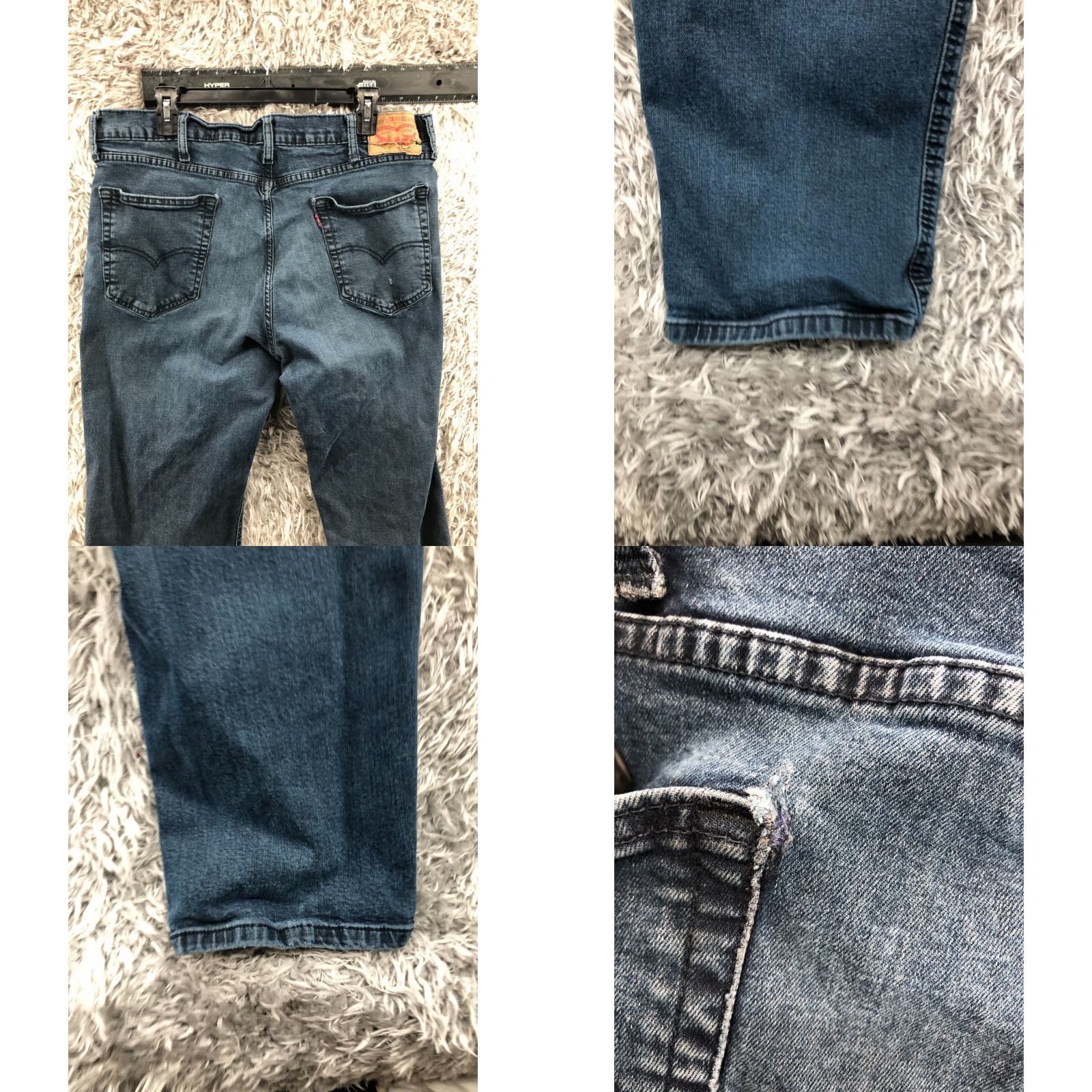 Levi's Levi's 540 Straight Jeans Mens 39x32 Mid Rise Medium Blue Denim Regular Waist 5-Pocket Style Jeans Size US 39 - 8 Thumbnail