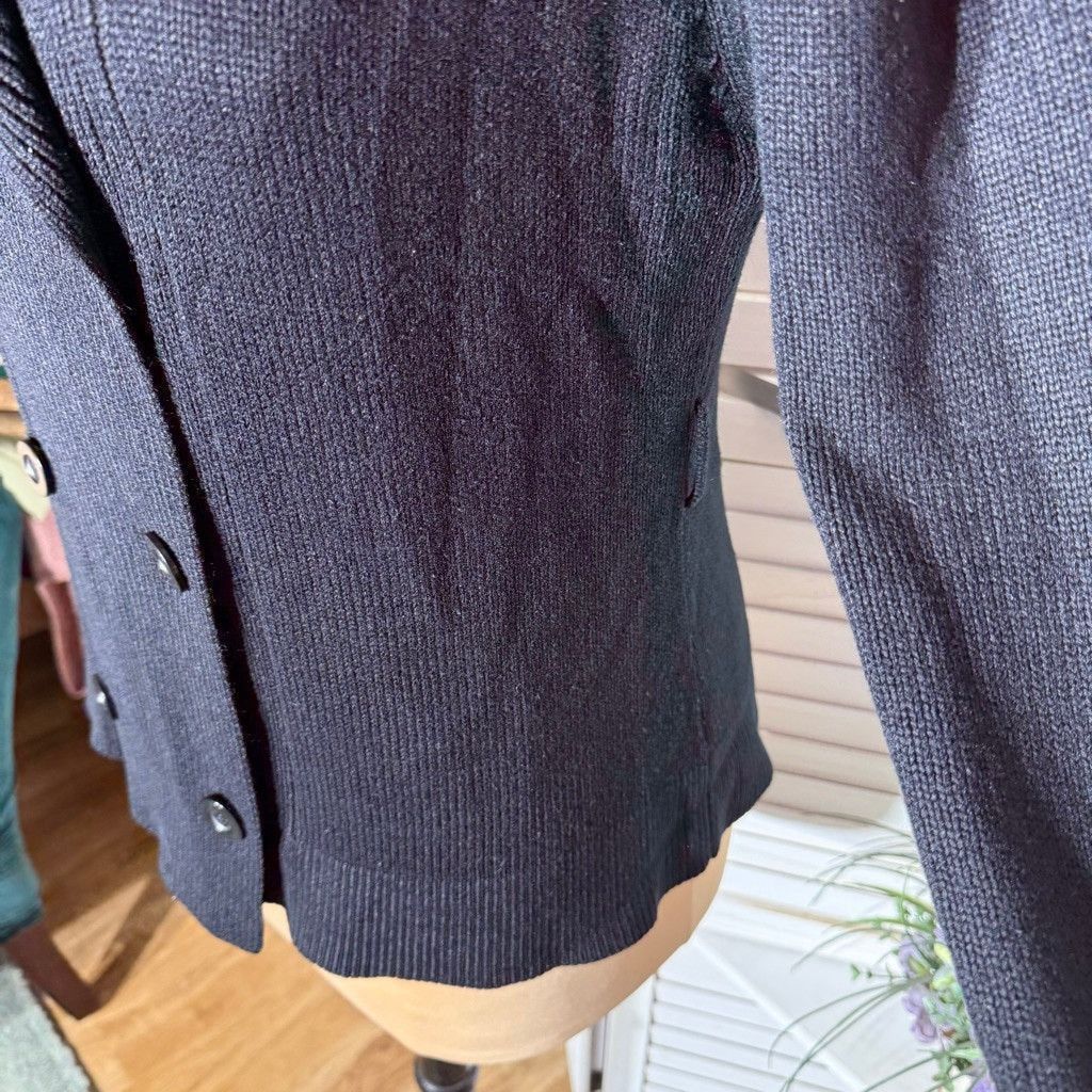 EFFECTOR Vintage 90s Y2K cardigan buttoned down knit black sz XL Size XL / US 12-14 / IT 48-50 - 6 Thumbnail