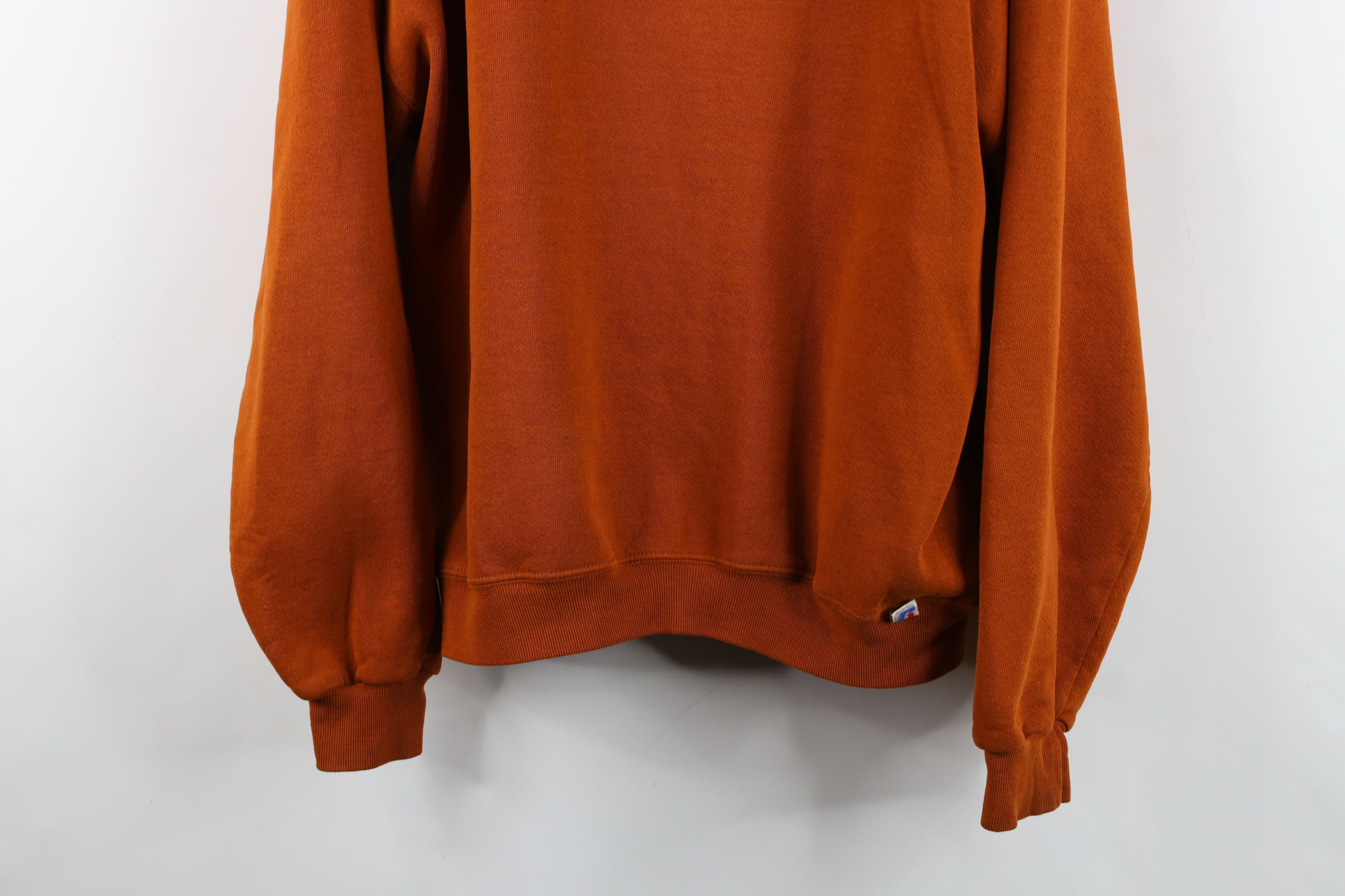 Vintage Vintage 90s Russell Athletic Crewneck Sweatshirt Orange Size US XL / EU 56 / 4 - 3 Thumbnail