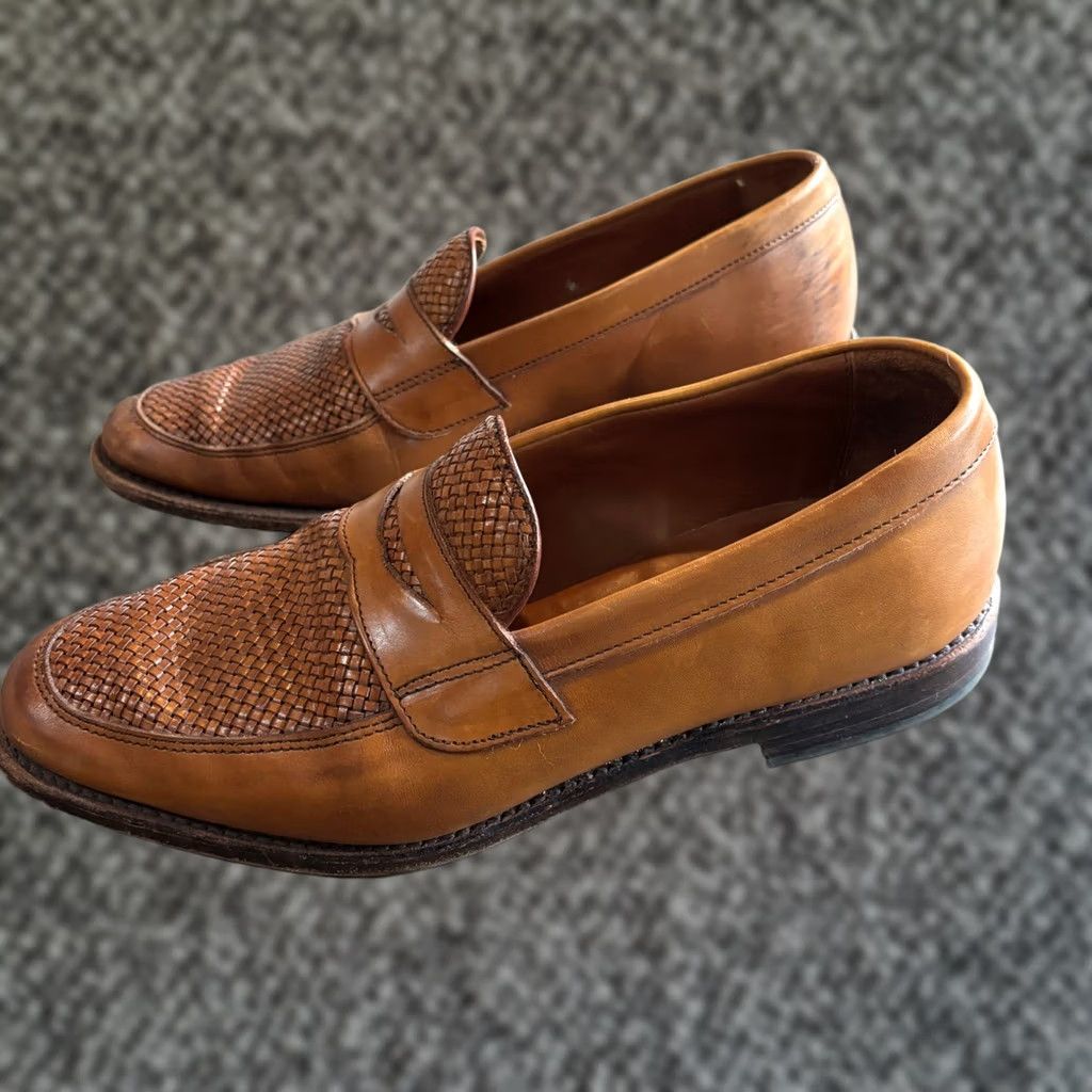 Allen Edmonds Lake Bluff Men 8.5 D Woven Leather Heritage  display picture 1