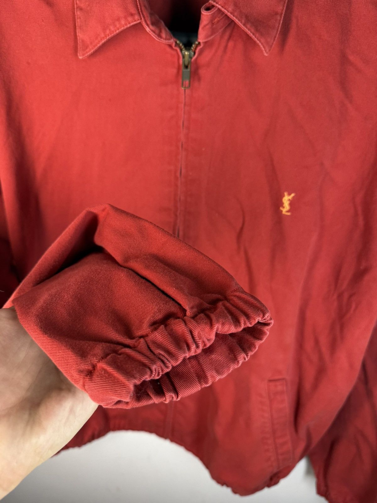 Yves Saint Laurent Cotton YSL Windbreaker Jacket 90s Bomber Zip Up Vintage Size US M / EU 48-50 / 2 - 13 Thumbnail