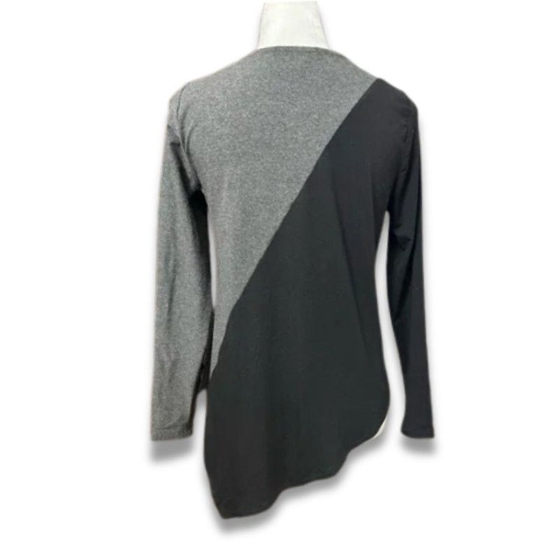 Other Karen Kane Long Sleeve Asymmetric Color Block Gray Black XSP Size XS / US 0-2 / IT 36-38 - 5 Thumbnail