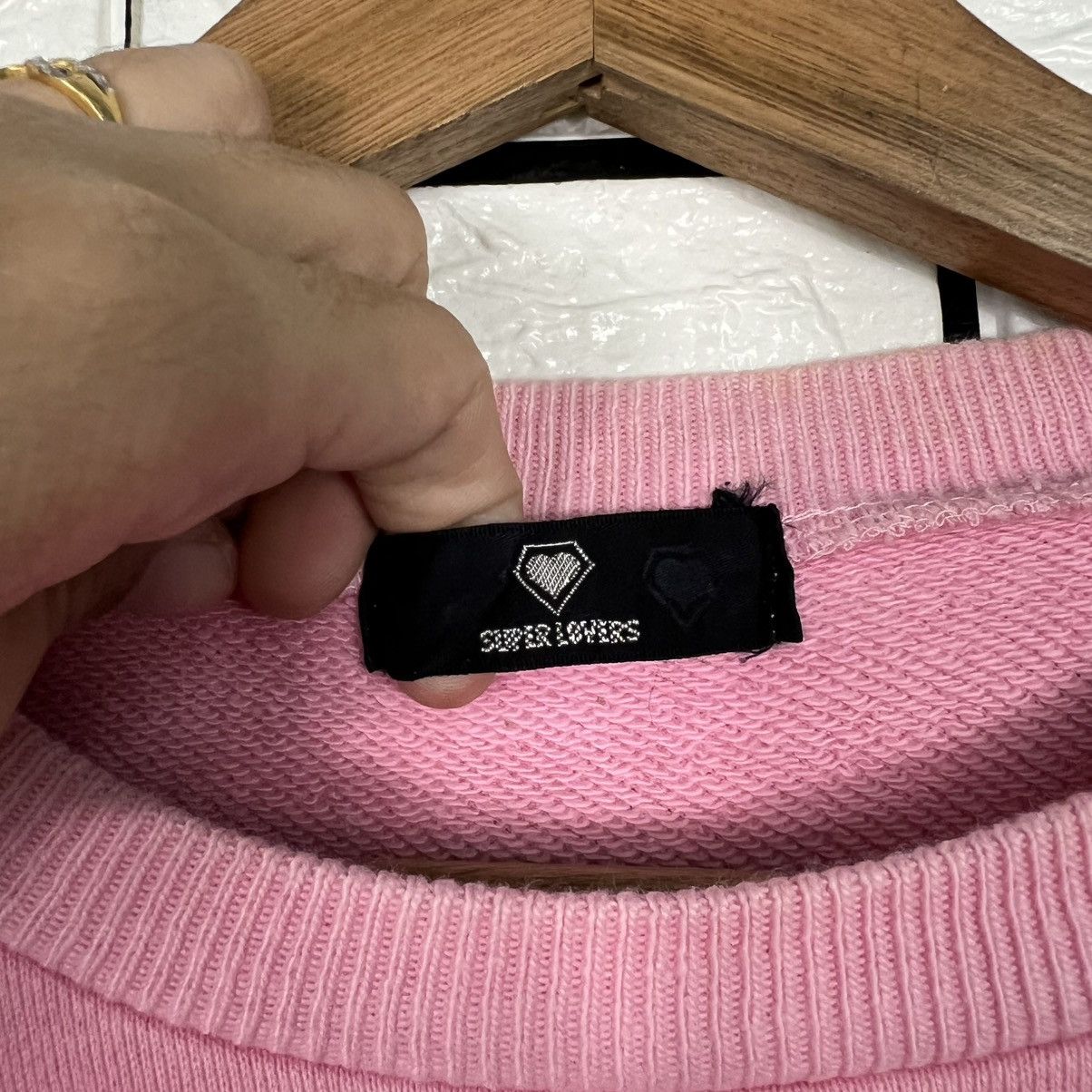 Super Lovers SUPER LOVERS Lovers Rock Big Logo Pink Sweatshirt #4000-C182 Size M / US 6-8 / IT 42-44 - 9 Thumbnail