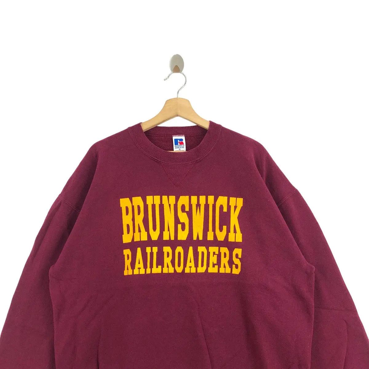 Vintage Vtg BRUNSWICK RAILROADERS Football Roster Sweatshirt Size US XL / EU 56 / 4 - 4 Thumbnail