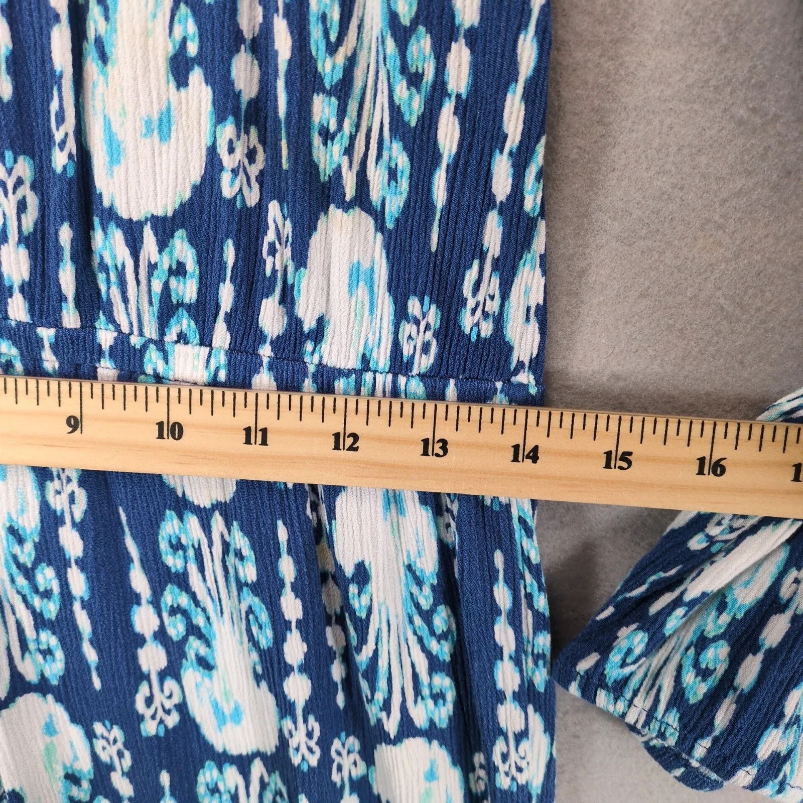 Lilly Pulitzer Lilly Pulitzer Elsa Romper Women's M Long Sleeve Indigo Size 30" / US 8 / IT 44 - 6 Thumbnail