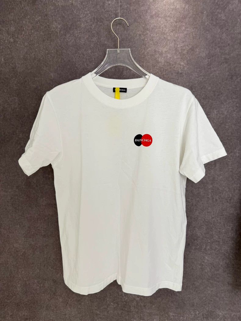 Balenciaga White MasterCard short sleeve T-shirt