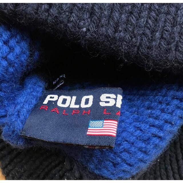Polo Ralph Lauren POLO RALPH LAUREN - 90s POLO SPORT P.S.R.L USA FLAG Beanie Size ONE SIZE - 8 Thumbnail