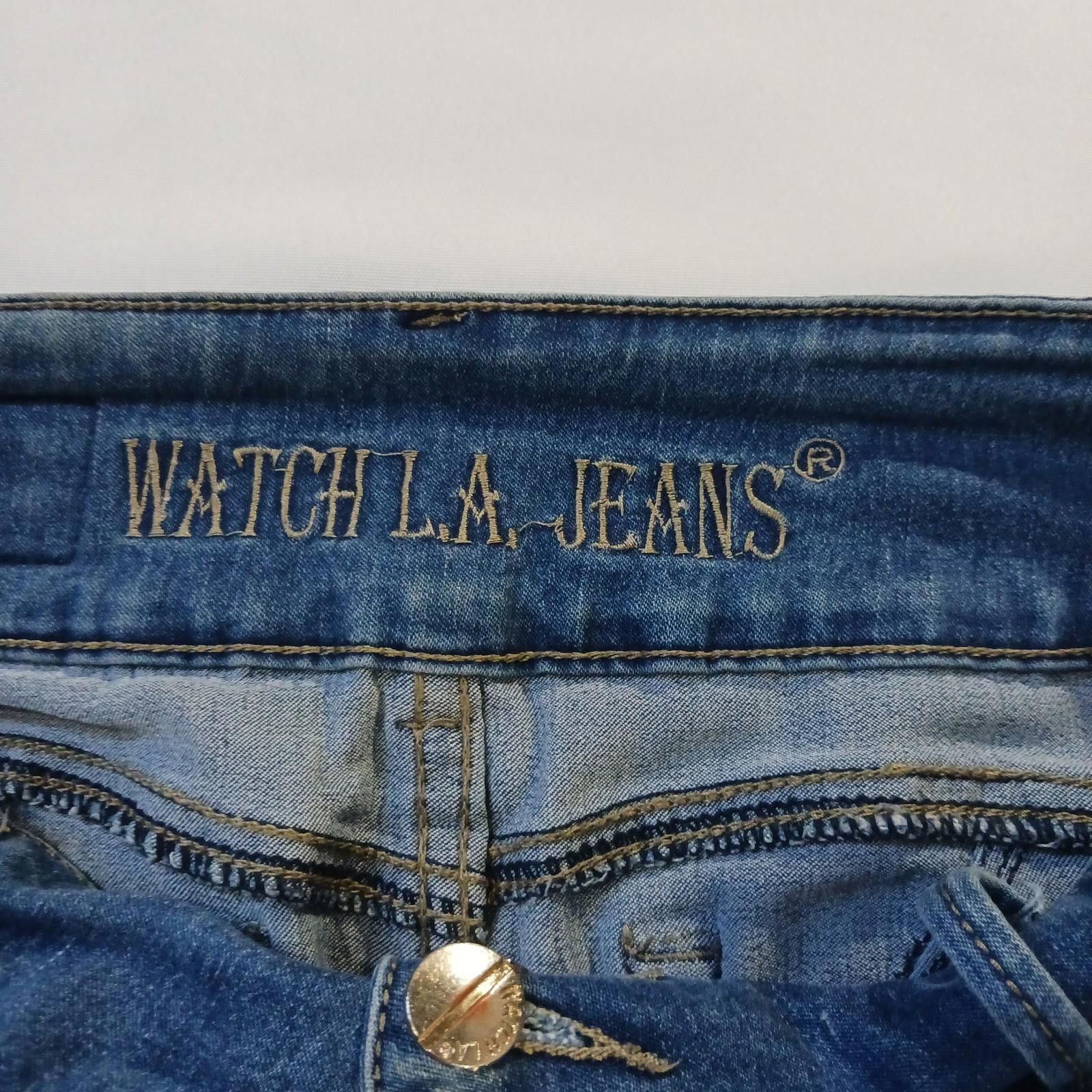 Other Watch LA LP8408 Women’s 9 Blue Cotton Blend Button Fly Jeans Size 30" / US 8 / IT 44 - 3 Thumbnail