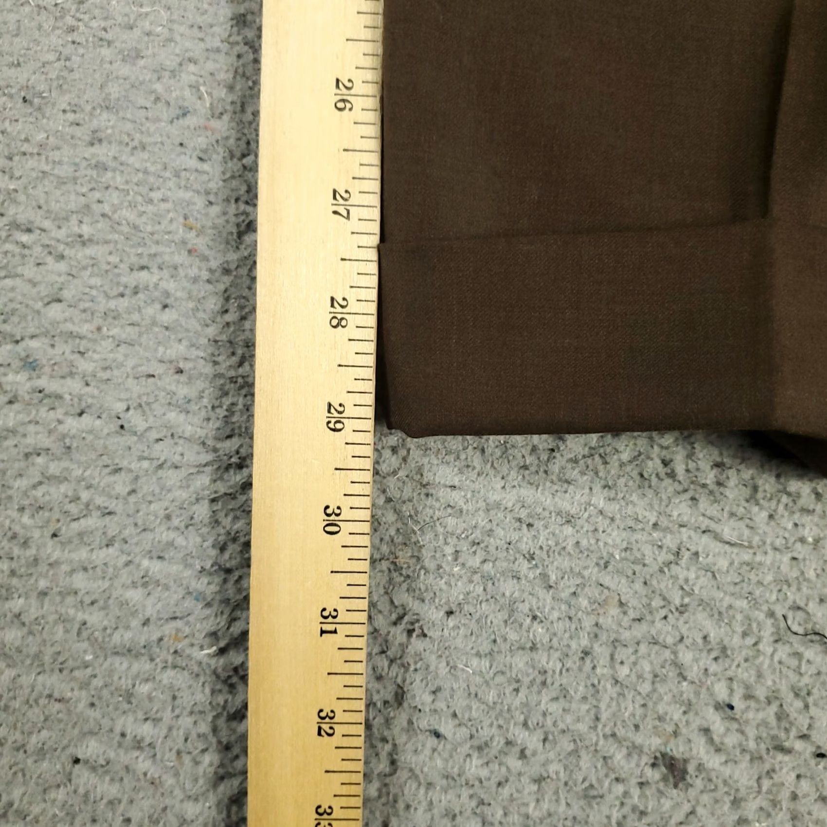 Zanella Zanella Pants Mens 40x30 Brown Bennett Wool Slacks Pleated Trousers Chino Dress Pants Regular Wool Front Pleated Long URL: not applicable Size US 40 / EU 56 - 5 Thumbnail