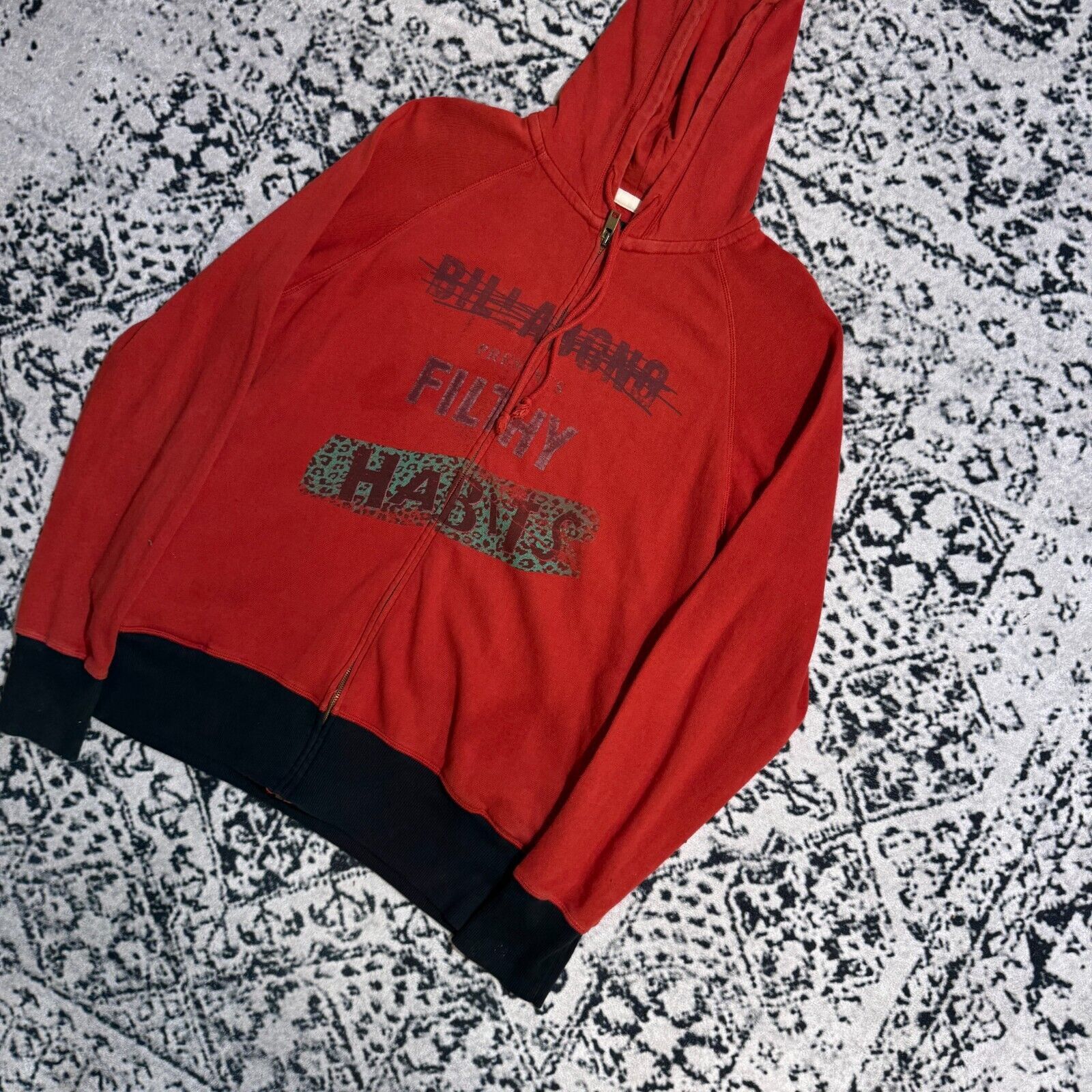 Billabong × Vintage Vintage Billabong Unisex Red Cotton Zip Hoodie Size Medium Size US M / EU 48-50 / 2 - 3 Thumbnail