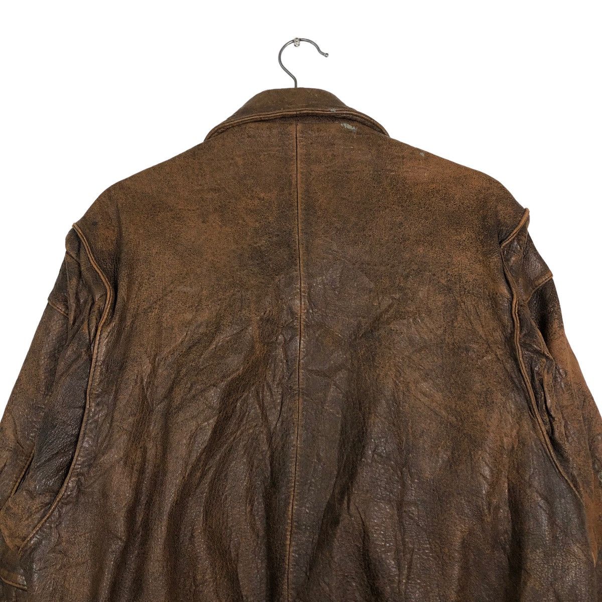 Japanese Brand 🔥Vintage Aviators Leather Jacket Crackers Mode Avant Garde Size US L / EU 52-54 / 3 - 9 Thumbnail