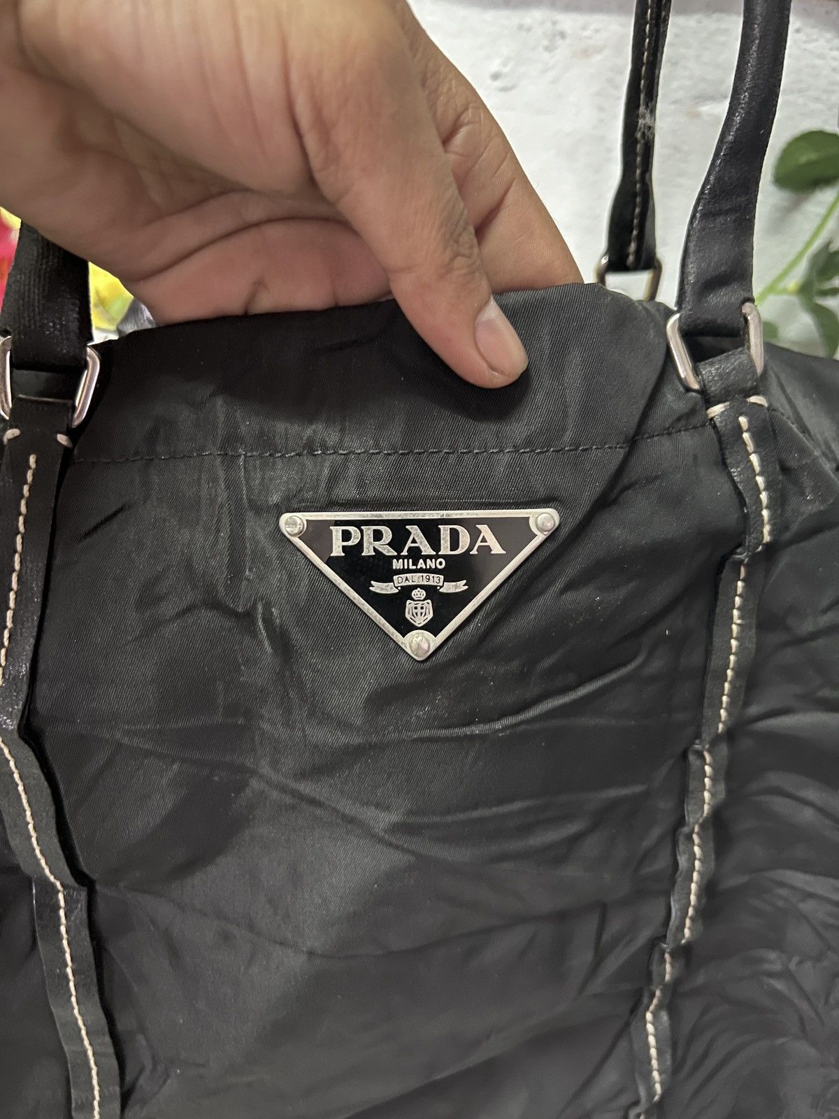 Prada Prada Black Vintage Hand Bag Size ONE SIZE - 3 Thumbnail